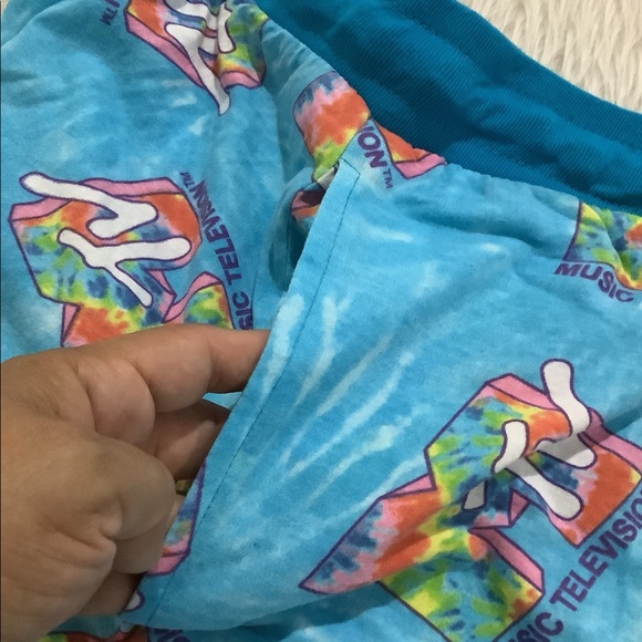 MTV blue tie dye lounge pj pants - Picture 3 of 6